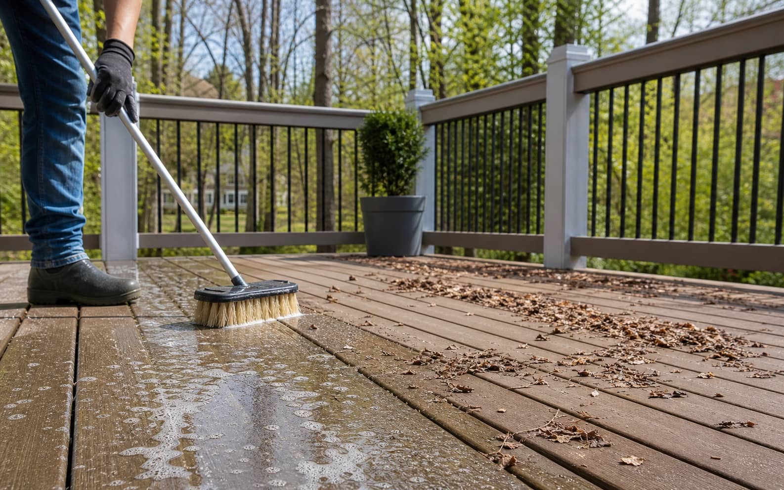 How to Clean a Composite Deck in Northern Virginia: Spring & Fall Guide