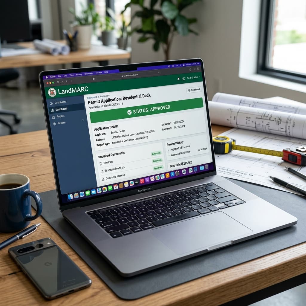 Loudoun County LandMARC digital permit portal interface
