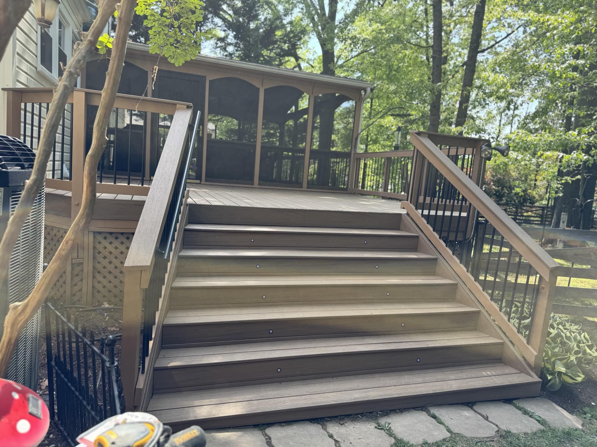 Why Add Lights to Your Deck Stairs? detail photo by Loudoun Decks