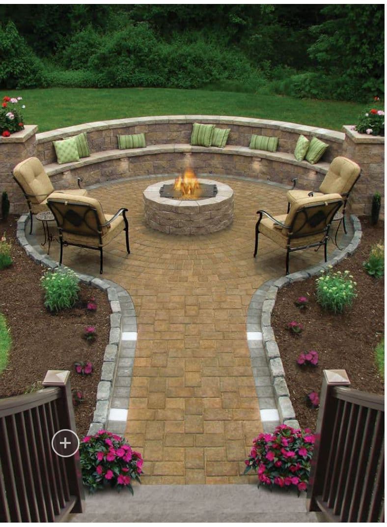 Before fire pit installation