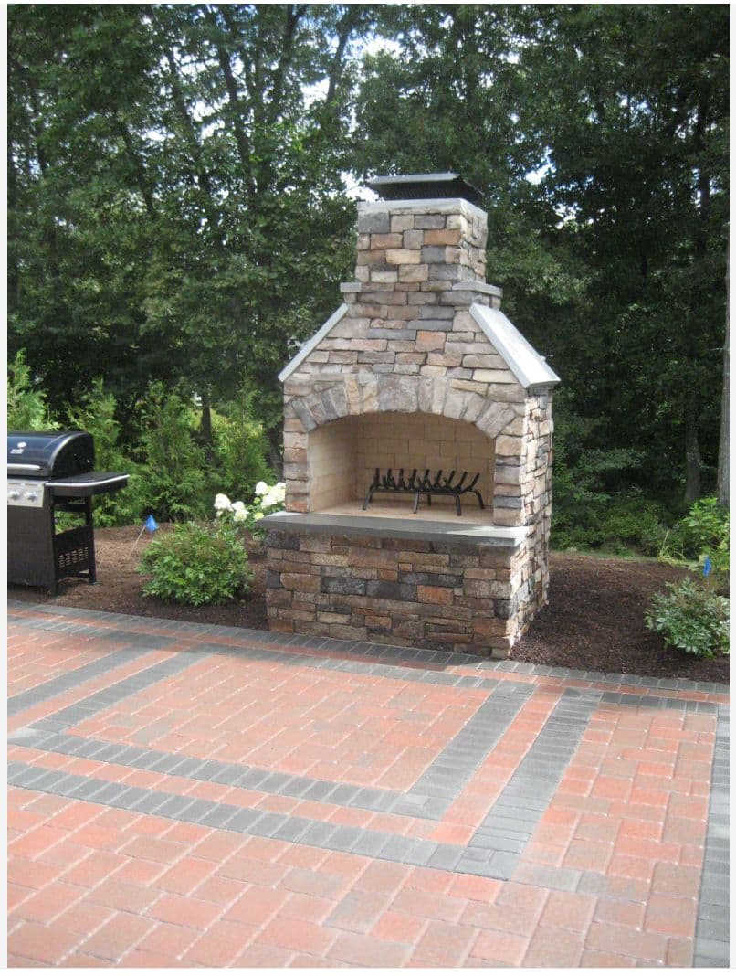 After custom fire pit