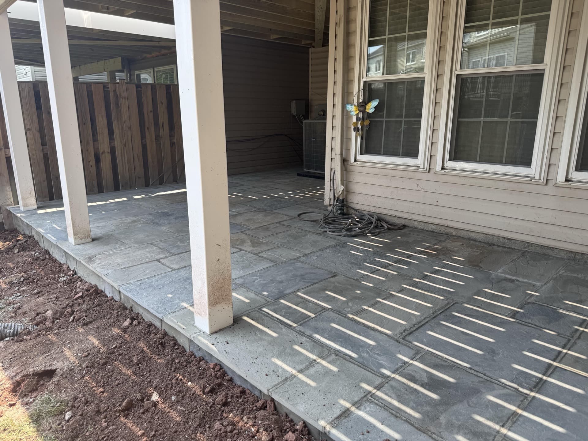 Before Trex Calm Shell deck resurfacing โ old wood deck in Northern Virginia