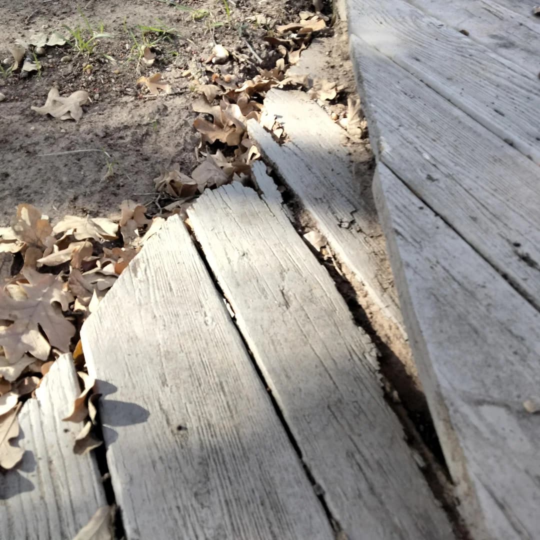 Old deck damage