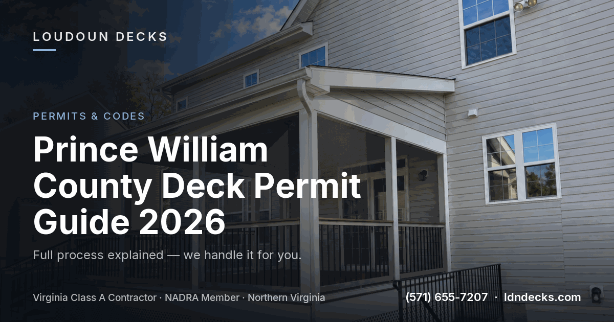 Prince William County Deck Permit Guide 2026 | Cost